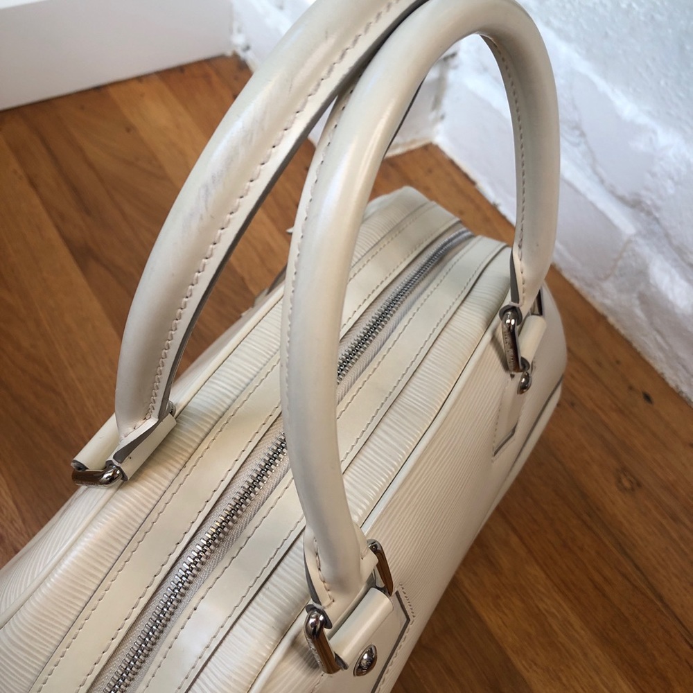 Louis Vuitton Ivorie Epi Leather Bowling Montaigne PM 100% Authentic - Picture 6 of 16